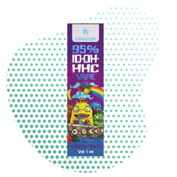 etui vape 10-OH-HHC |Rainbow Runtz 95%, vapoteuse en puff Jetable Premium |  Expérience Cannabinoïde Équilibrée 1ml, legal en France