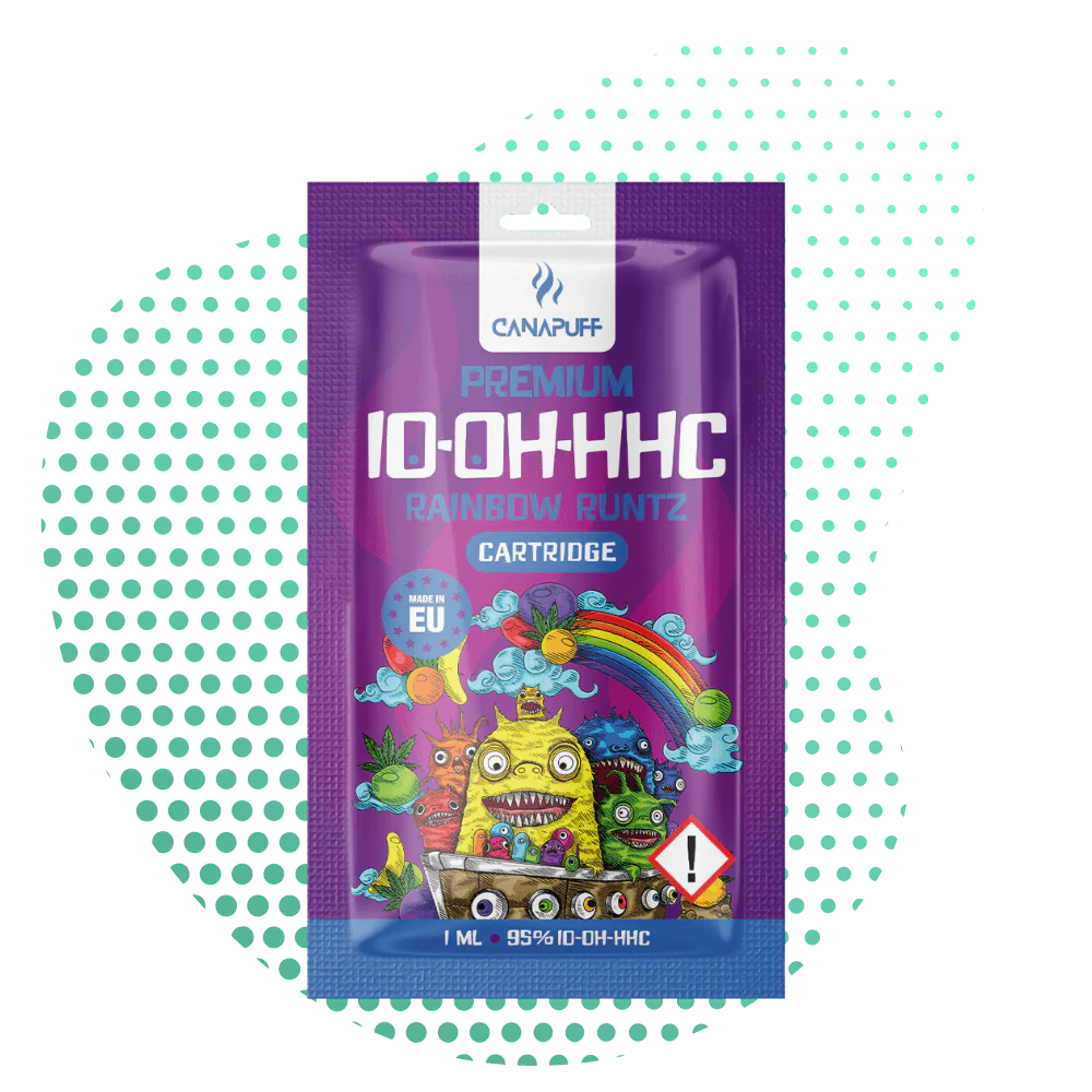 Canapuff Premium 10-OH-HHC Rainbow Runtz cartouche 1ml 95% Fabriqué en UE