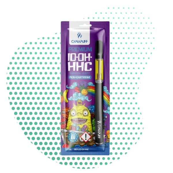 Canapuff Premium 10-OH-HHC Rainbow Runtz vape pen et cartouche 1ml 95%