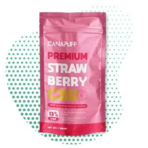 Canapuff Premium Strawberry CBD 13% - 1 gramme de chanvre bio arôme fraise