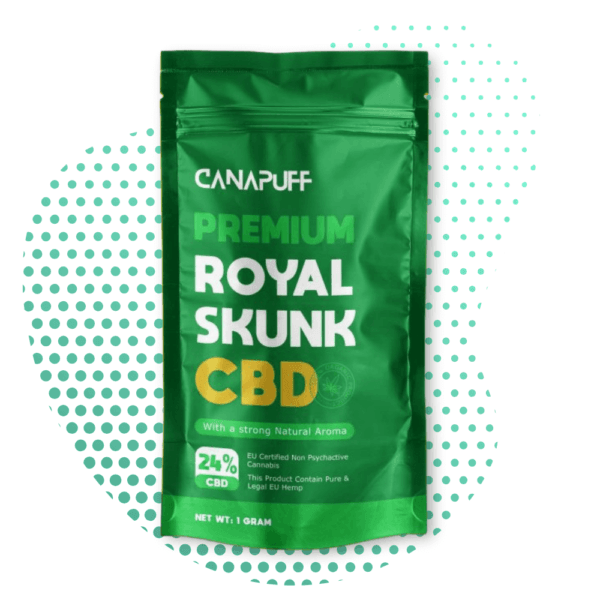 canapuff_cbd_flower_royal_skunk_premium.png Fleurs de CBD-24% de CBD-goût ROYAL skunk CBD 24%