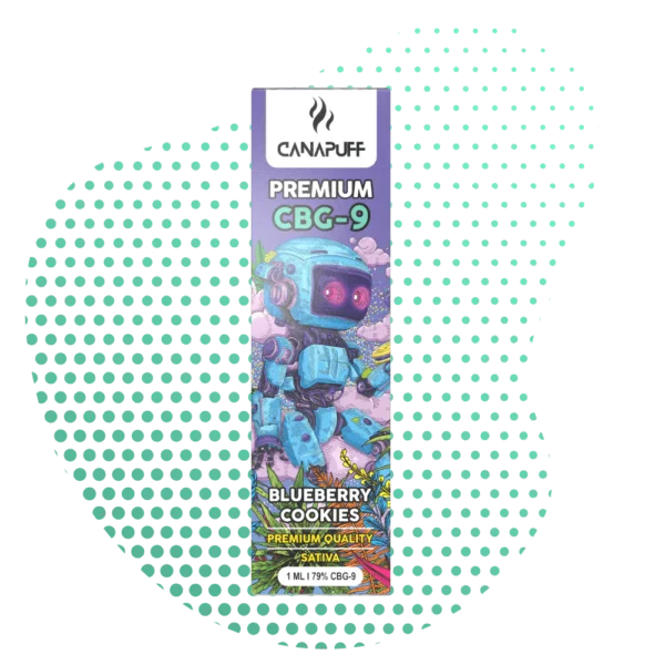 cbg9_blueberry_cookie_vape_premium_canapuff Canapuff Premium CBG-9 Blueberry Cookies Sativa vape 1ML