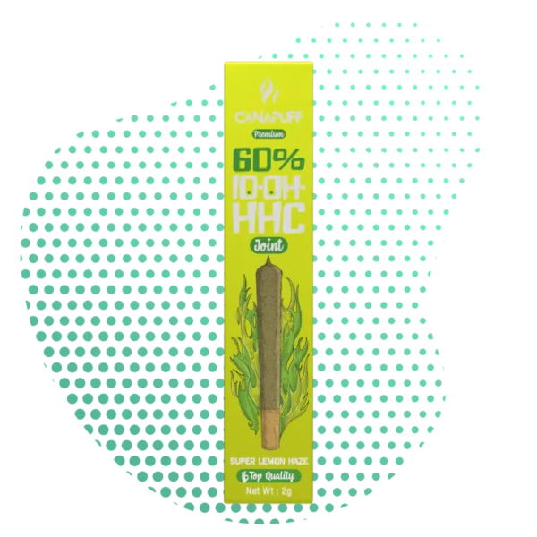super_lemon_haze_10OH_HHC_joint_premium_canapuff super-lemon-haze-joint-packaging.jpg : Emballage discret et élégant du joint Canapuff