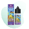 Bouteille et emballage de l'e-liquide CANAPUFF 10-OH-HHC Rainbow Runtz 1500MG, illustrant des monstres colorés, un arc-en-ciel et des fruits, avec un volume de 10ml.