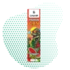 Boîte de vape cannalegal.fr Premium CBN saveur Pastèque, 1ml Sativa, illustrée avec un dinosaure T-Rex buvant une pastèque avec lunettes de soleil.