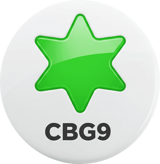 Badge iconique pour le CBG9 puissant