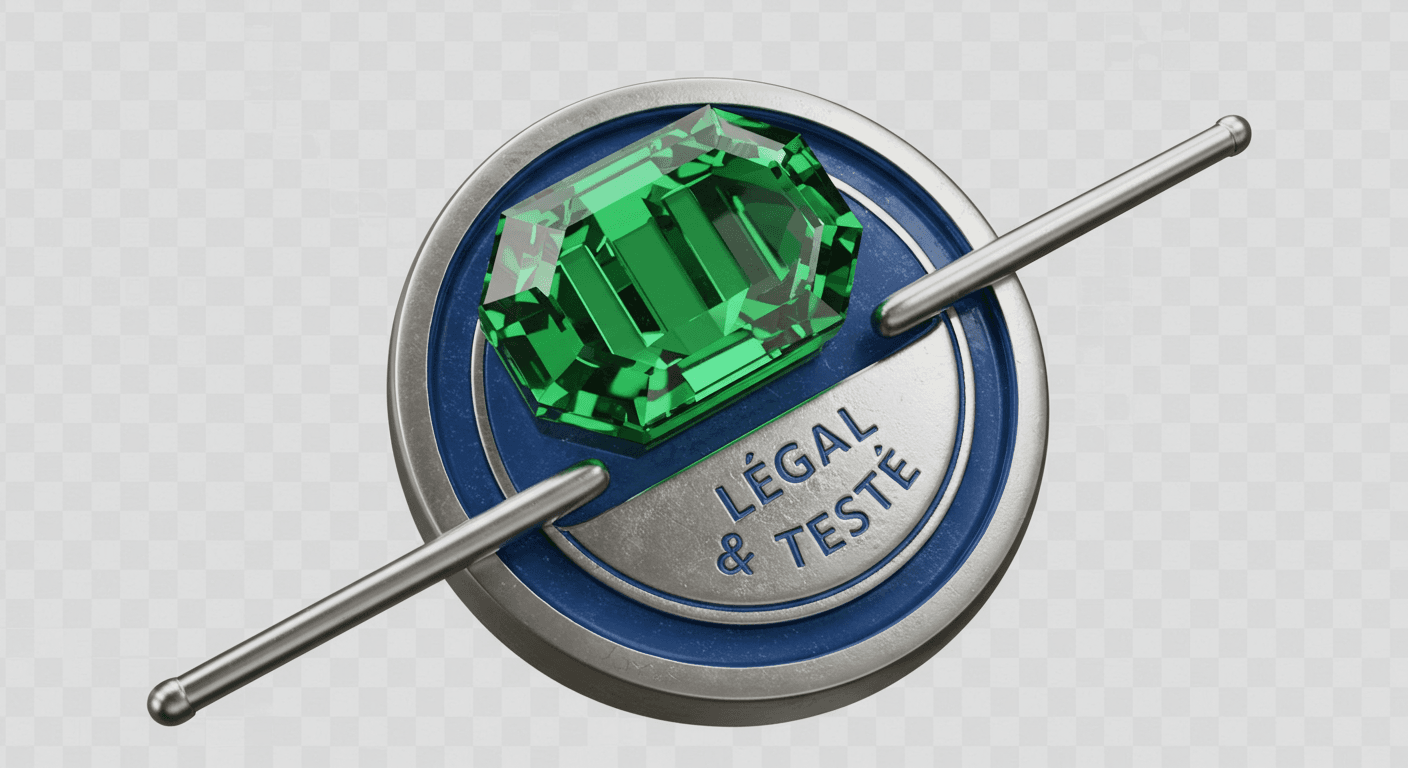 Sceau de confiance CannaLegal, certifiant que le CBG9 vendu est 100% légal, testé en laboratoire et conforme à la législation française.