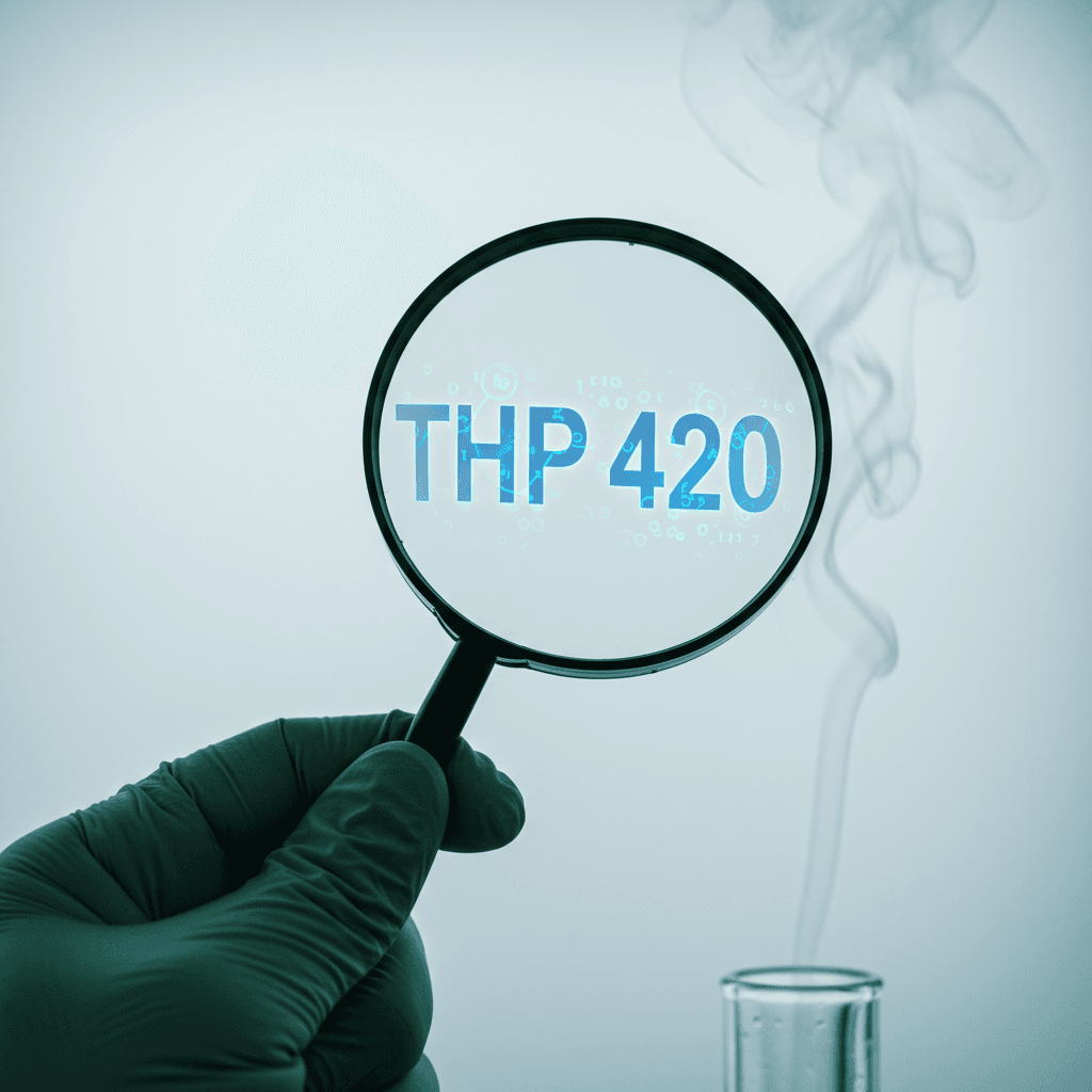 Logo THP 420 rappelant la nécessité de consommer avec prudence.
