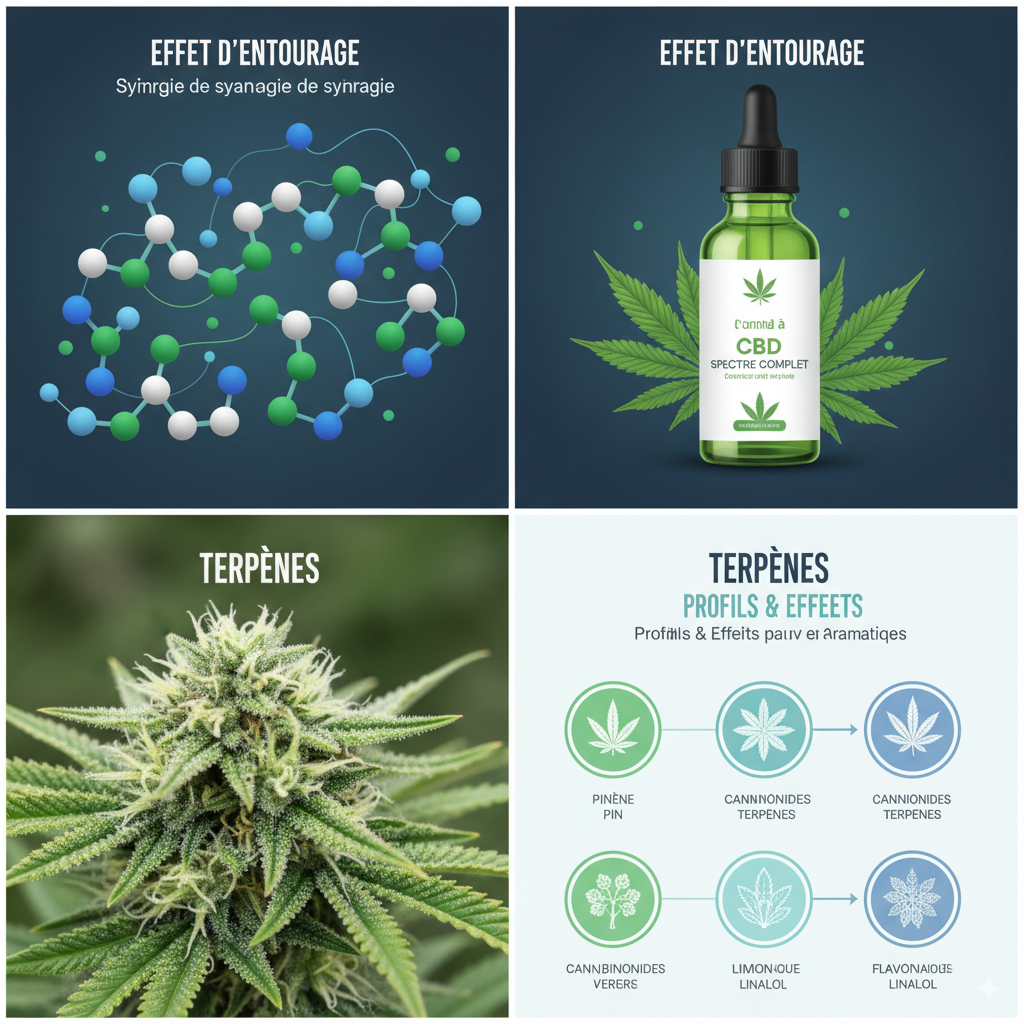 Molécules de cannabinoïdes interagissant en synergie