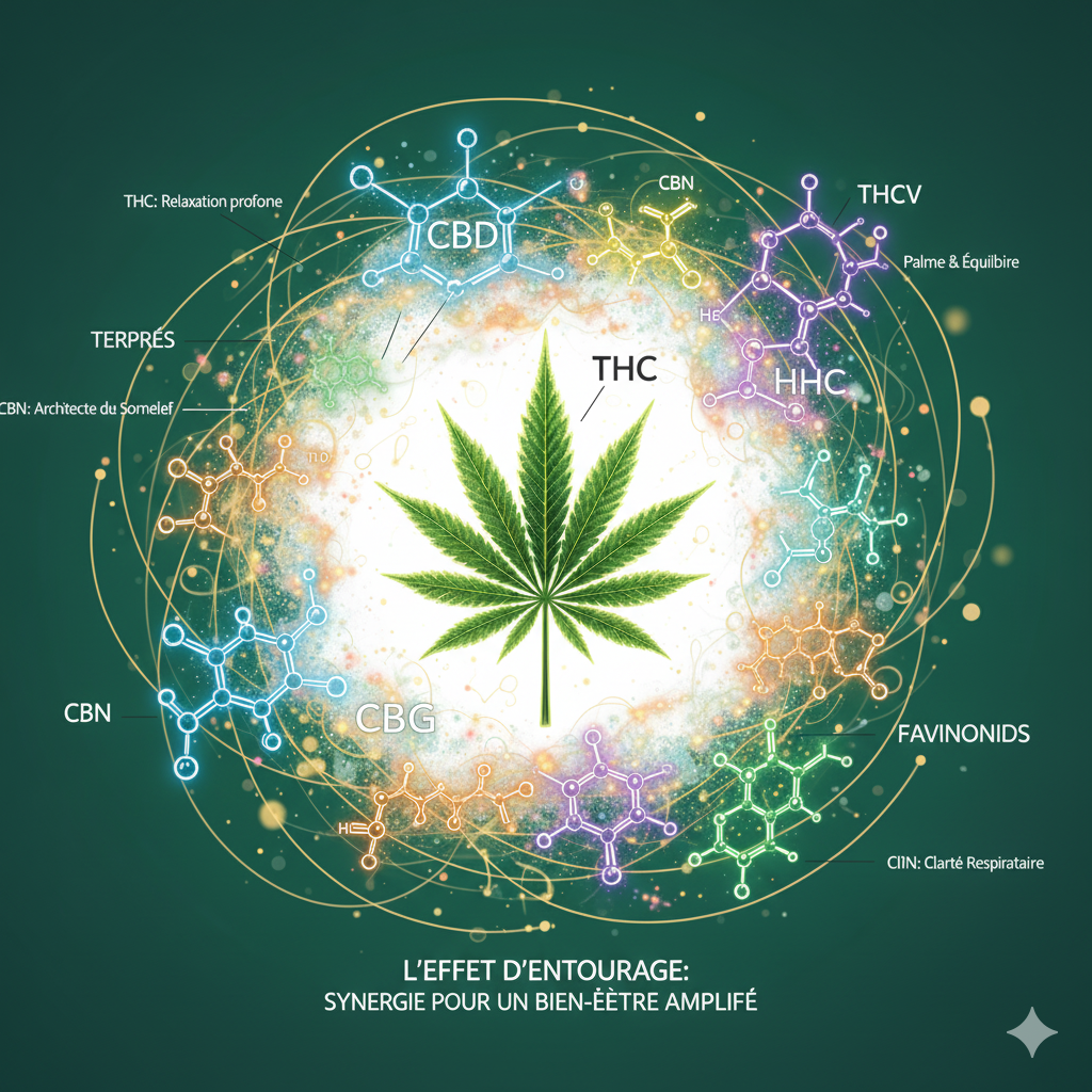 Flacon d'huile de CBD, un concentré de cannabis légal