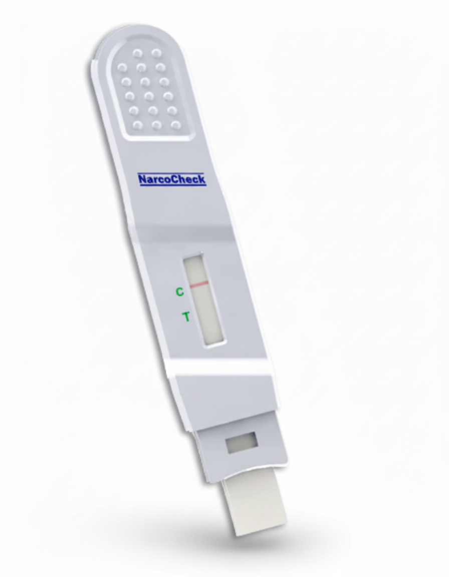 Base interactive pour apprendre à lire le résultat d'un autotest salivaire THC.