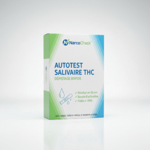 Boîte de l'autotest salivaire THC NarcoCheck pour la prévention routière, disponible sur CannaLegal.