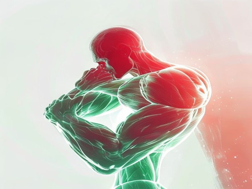 Représentation physiologique de l'inflammation musculaire et CBD