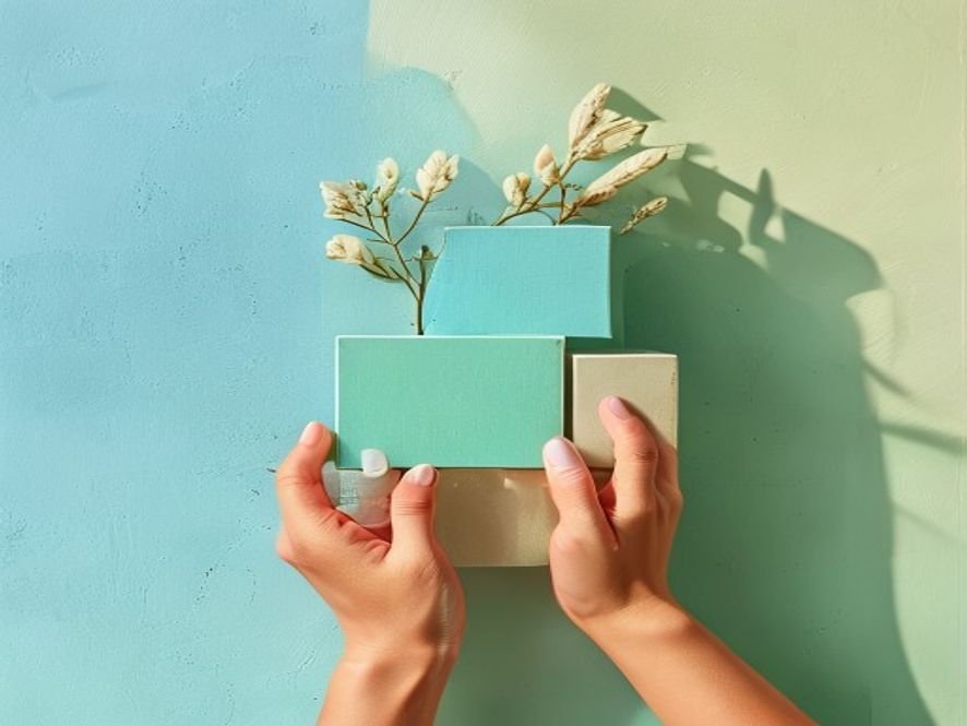 Illustration conceptuelle d'équilibre et de sérénité grâce à l'Huile CBD Dosage Débutant