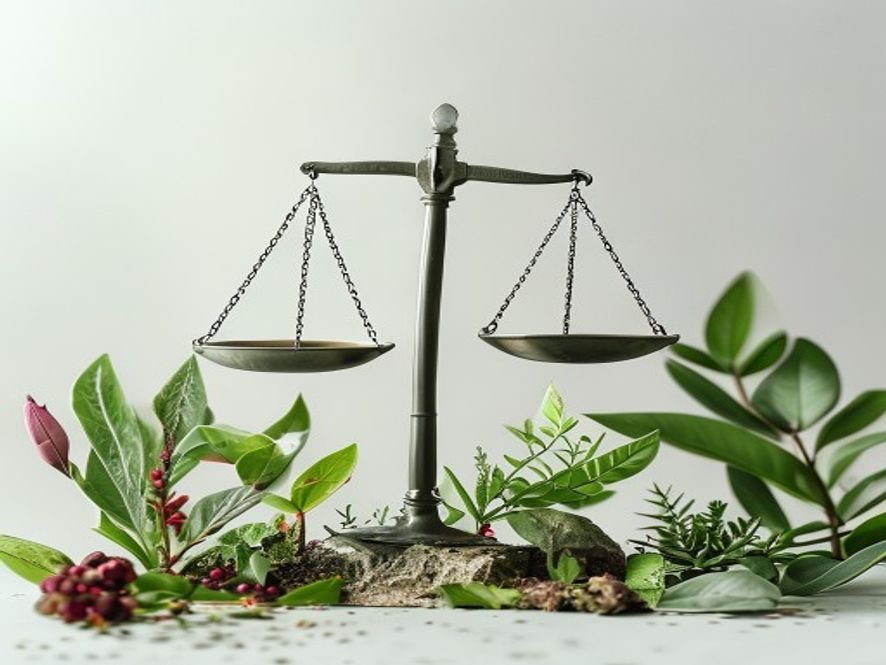 Interdiction du CBD alimentaire en France : Ce qui change réellement pour votre consommation - Balances de justice et feuille de chanvre.